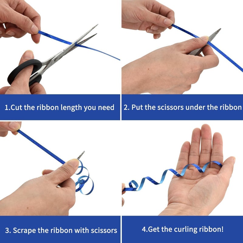 BEISHIDA 500 Yards Purple Crimped Curling Ribbon Shiny Metallic Balloon String Roll Gift Wrapping Ribbon for Halloween Birthday Party Decorations - Image 3